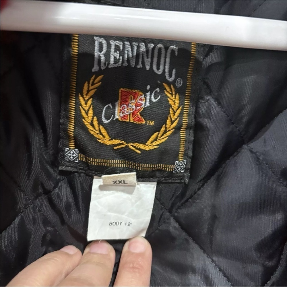 Rennoc Classic Wrestling Peaches Wool Blend Leather Bomber Jacket Men’s Size 2XL - Picture 2 of 14